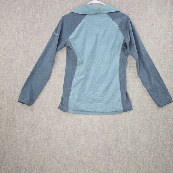 Columbia Sportswear Womens Fleece Pullover Long Sleeve Blue Zip Collar - Picture 2 of 6